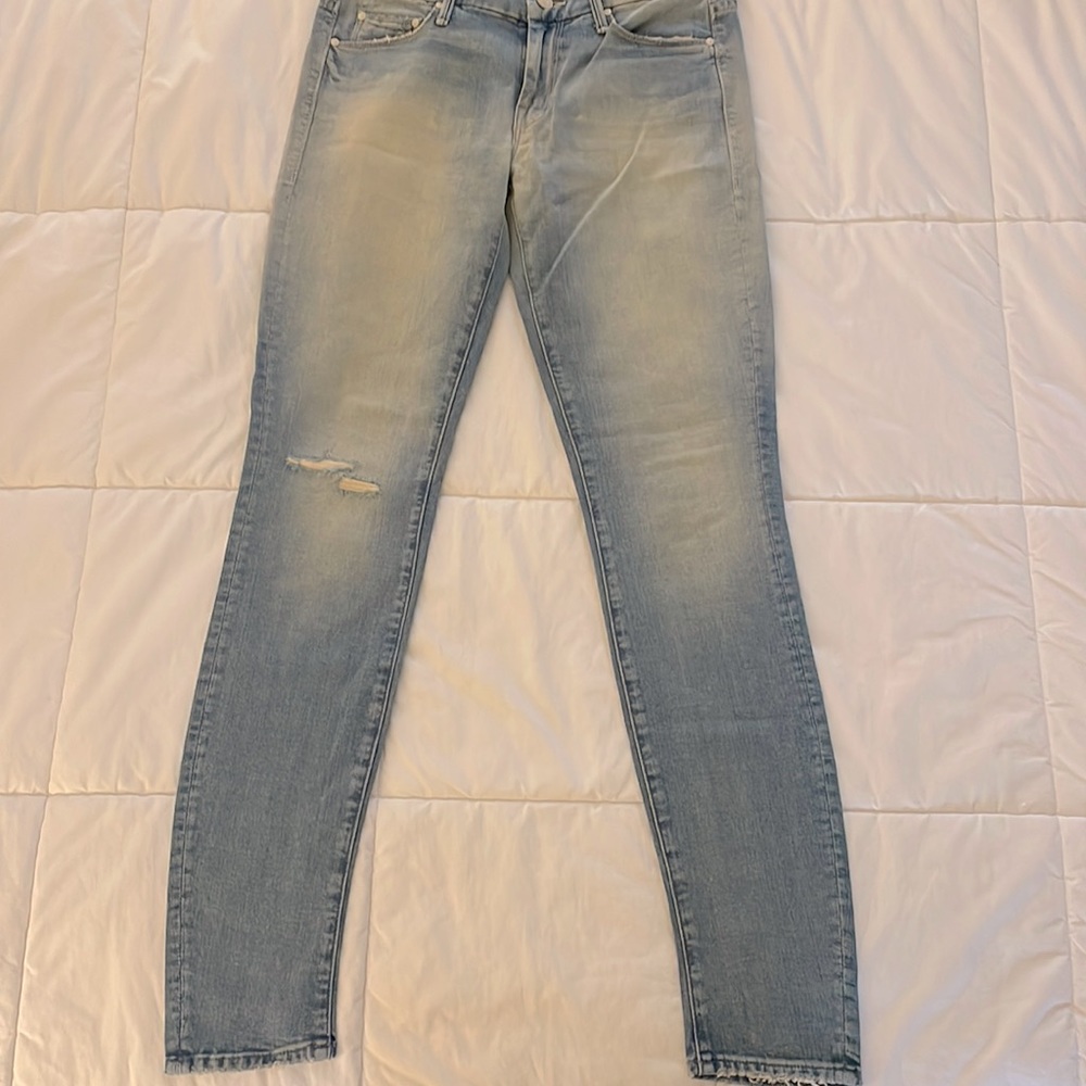 MOTHER the Looker jeans. Love drunk cowboy distressed wash. Size 26